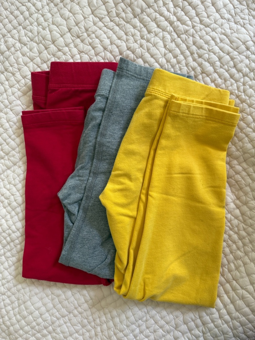 Primary Girls' Leggings 3-Pack in Yellow, Gray & Red